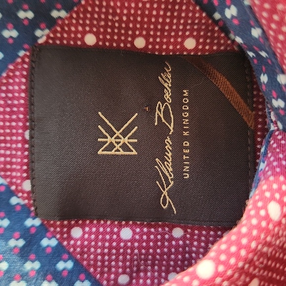 Klaus Boehler polka dotted button down shirt, size large - Picture 6 of 12